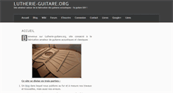 Desktop Screenshot of lutherie-guitare.org